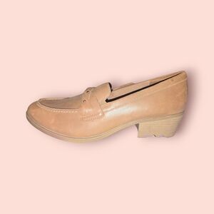 Clarks Charlten Echo Loafers Women's Slip On Comfort Shoes Leather 10 Dark Sand